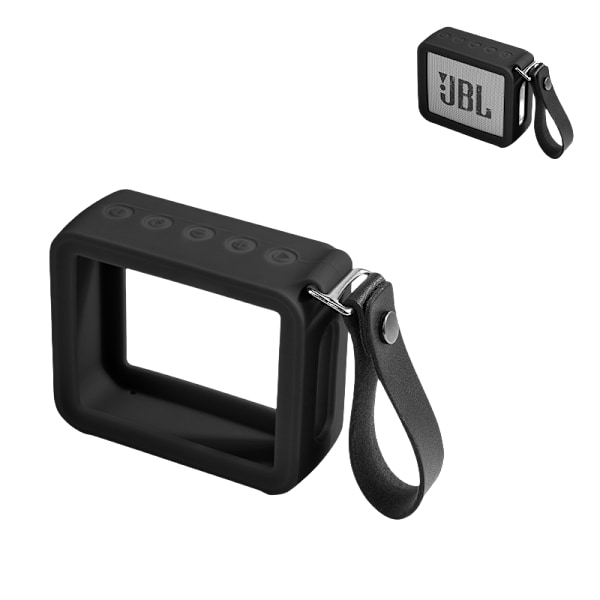 JBL GO2 Silikone Beskyttelsesetui med PU håndstrop Sort