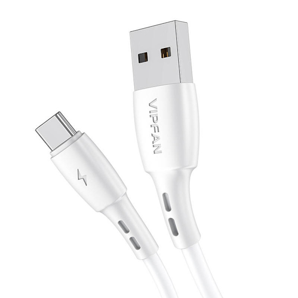 USB till USB-C-kabel VFAN Racing X05, 3A, 2m (vit)