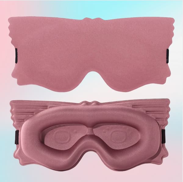 3D Konturformet Søvnmaske - Ultimativ Lysblokering Pink Pink