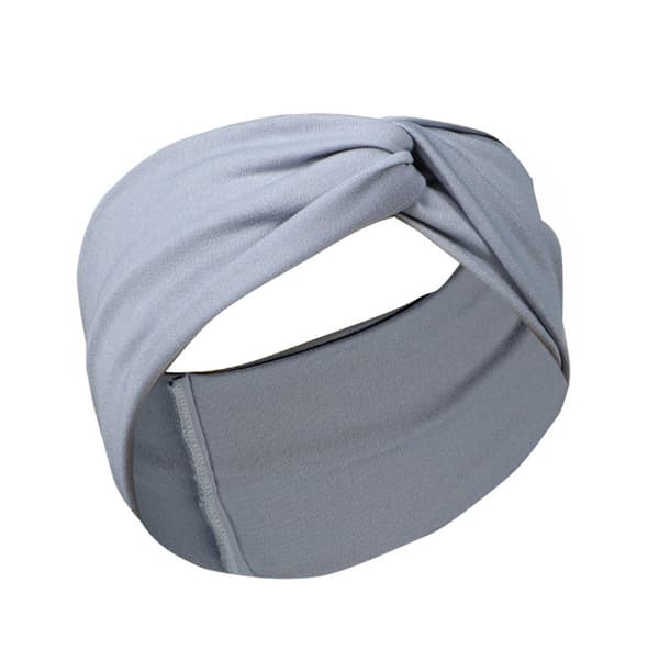 Blød og elegant: Ensfarvet krydshovedbånd Grey Grey
