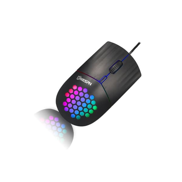 Optisk mus med TYPE-C, RGB-belysning og justerbar hastighed Black Black