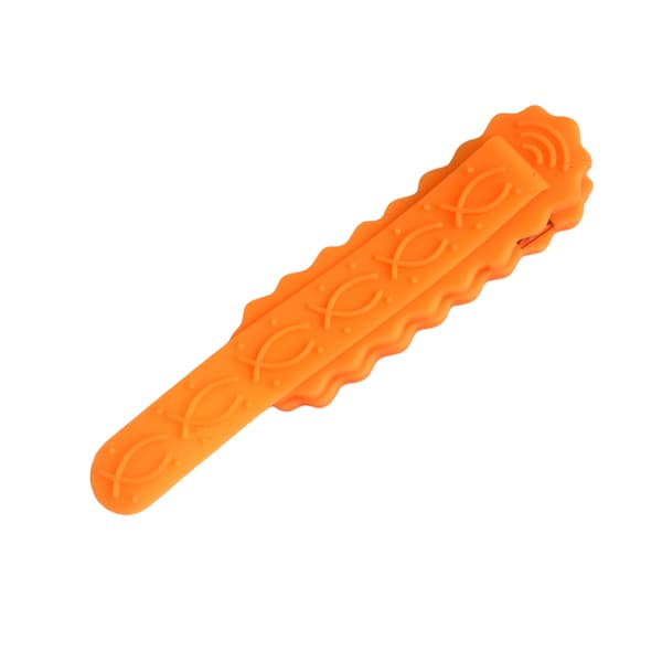 Sæt med 2 minimalistiske silikone bogmærker Orange Orange
