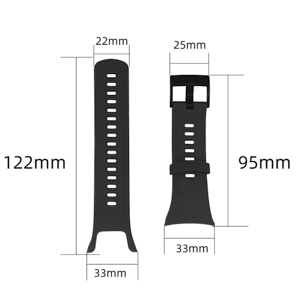 INF Klockarmband Suunto 5 Svart
