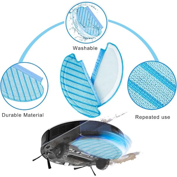 24-osainen lisävaruste Ecovacs Deebot OZMO 920, 950, T5, T8 AIVI Max MultiColor MultiColor