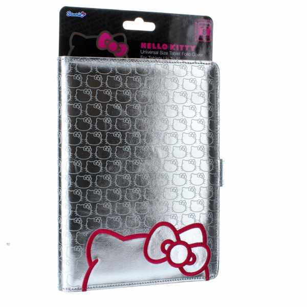 HELLO KITTY Tablet Fodral Silver 7-8tum Universal
