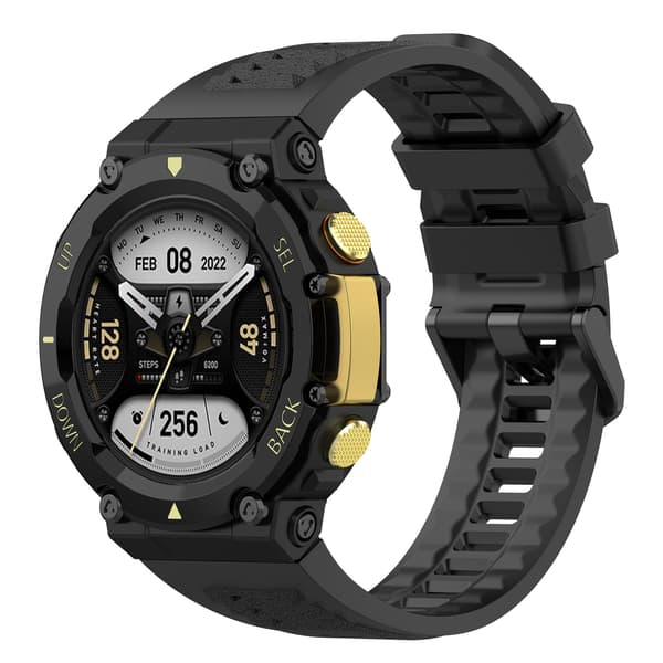 Silikonarmband för Amazfit T-Rex 2 Black Black