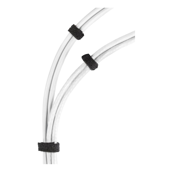 Hook and loop fastener cable ties, width 10mm, 15m, black