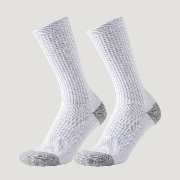Mid-calf sokker 6-pak (3 sorte og 3 hvide)
