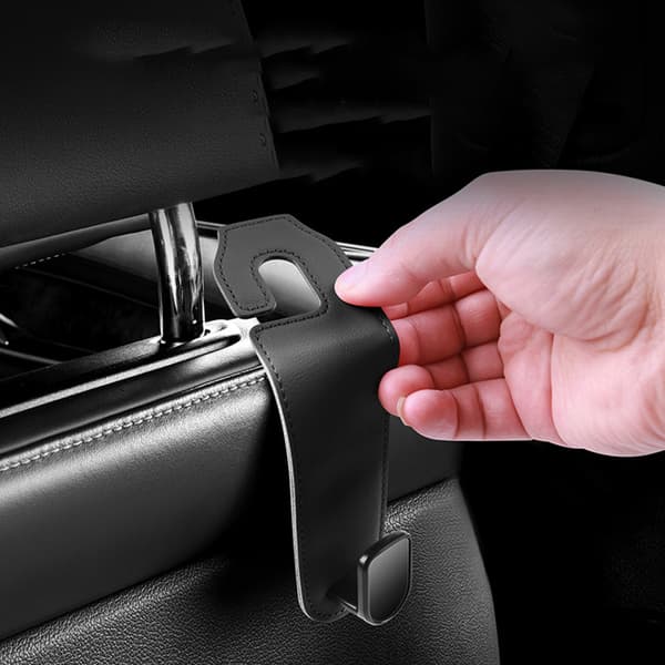 2-pack auton istuimen niskatuen koukut Black Black