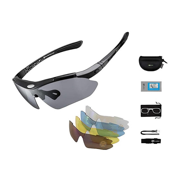 Polariserede cykelbriller Rockbros 10003 (sort)