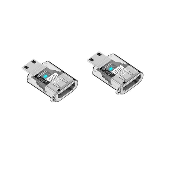 USB-C til HDMI-adapter 2-pack – 8K@60Hz HDMI 2.1 med HDR 12-bit, PC-hus til laptops, tablets og telefoner, til streaming og præsentationer, plug-and-p Transparent