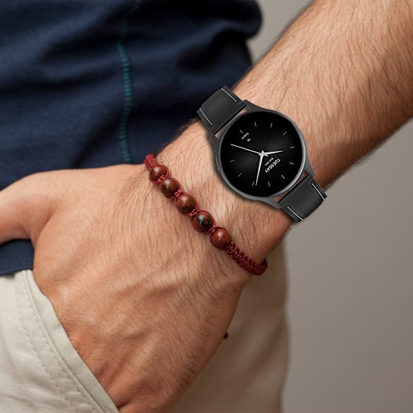 Xiaomi Watch S4 Premium læderrem Sort 20 mm