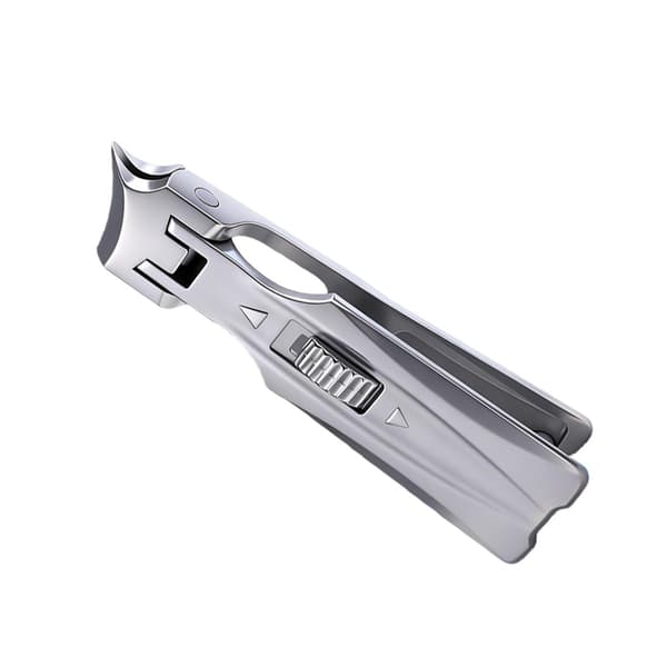 Push-Pull Lås Sneda Nagelknipsare - Silver Titanium, Tysk Precision