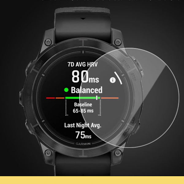 Skärmskydd i härdat glas för Smartwatch (2-pack) Garmin Epix Pro (Gen 2) 51 mm