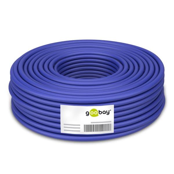 CAT 7A nätverkskabel, duplex S/FTP (PiMF), blå
