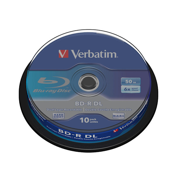 BD-R Double Layer 6X, Scratchguard surface 10p Spindle