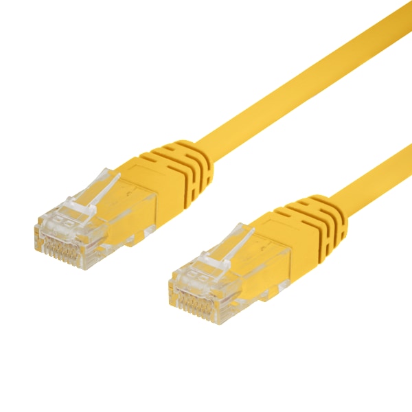 U/UTP Cat6 patch cable 0.3m, yellow