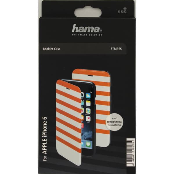 Mobilfodral Stripe Orange/Vit - iPhone 6/6S
