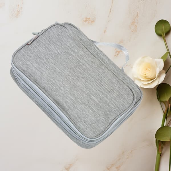 Multifunktionell Tekniktillbehörsarrangör med Dubbla Lager Grey Grey