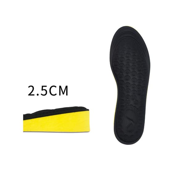 Sorte højdeøgende indlægssåler - 2,5 cm XL XL