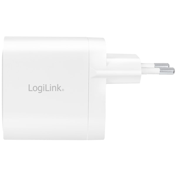 LogiLink USB-laddare 2 x USB-C PD 65W GaN
