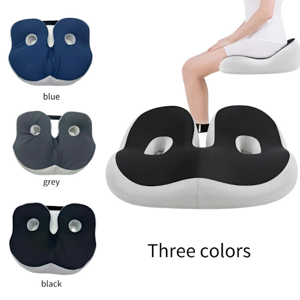 Ergonominen muistivaahtomuovipehmuste Musta