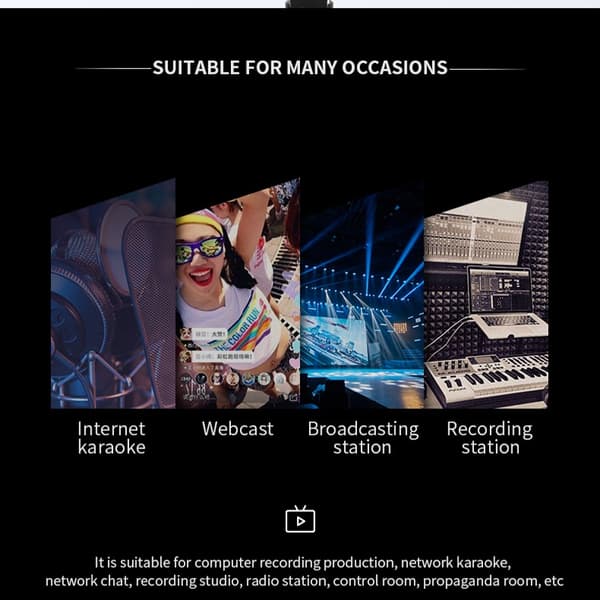 USB-kondensaattorimikrofonisetti - Studioäänitykseen ja suoratoistoon mikrofonilla ja jalustalla