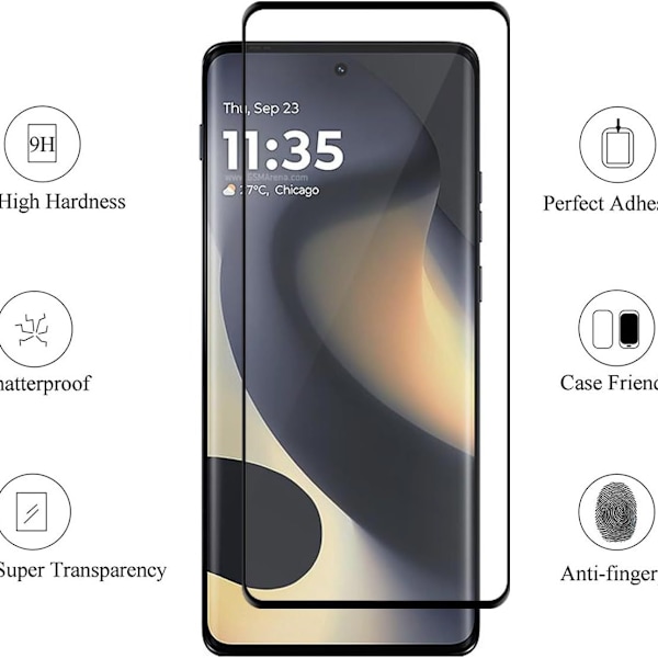 2-pack skärmskydd i härdat glas för Motorola Phone Motorola Edge 50 Fusion