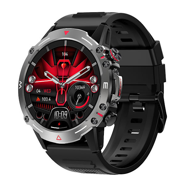 INF Smartwatch / sportklocka med Bluetooth-samtal Svart