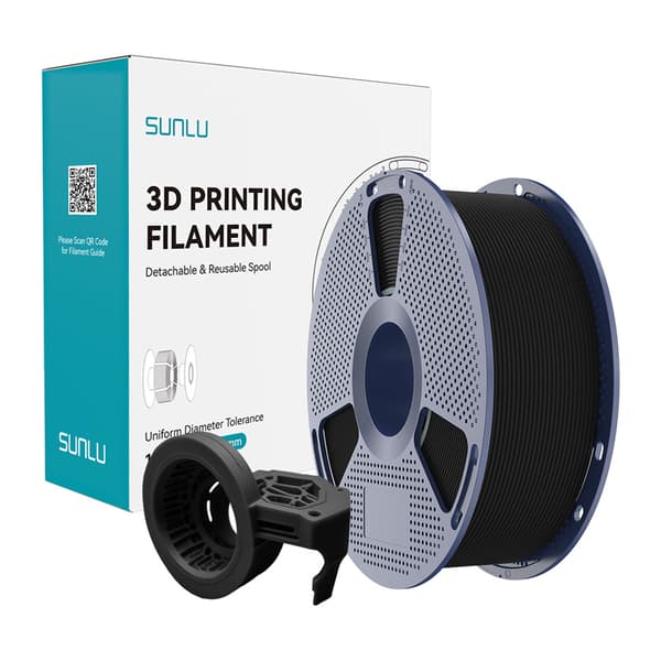 Sunlu PETG High-Speed Matte-filament i sort til 3D-print, 50–600 mm/s