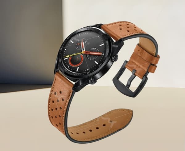 Premium læderrem til Huawei Watch GT1/2 (22mm) Brown Brown