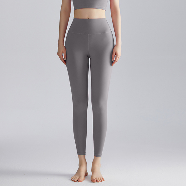 Sömlösa Leggings med Hög Midja Grå L
