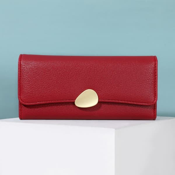 Kvinnors Trifold Plånbok Red Red