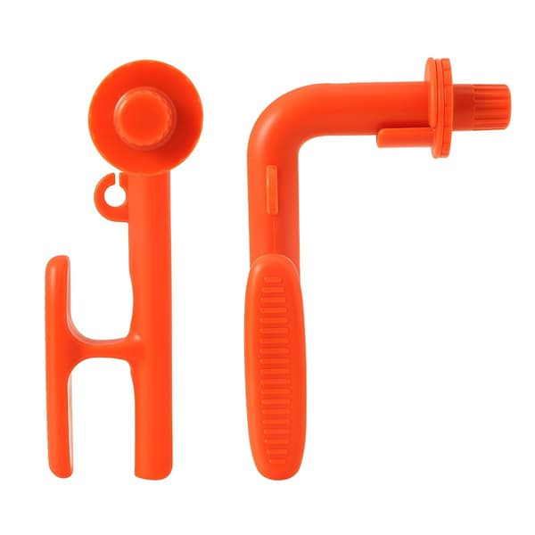 Crochet Hook Stand Orange - Manual Yarn Winder Crochet Helper for Beginners