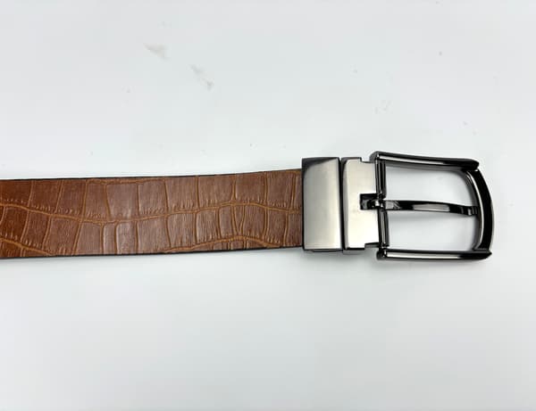 Vändbart läderbälte för män Texture 1