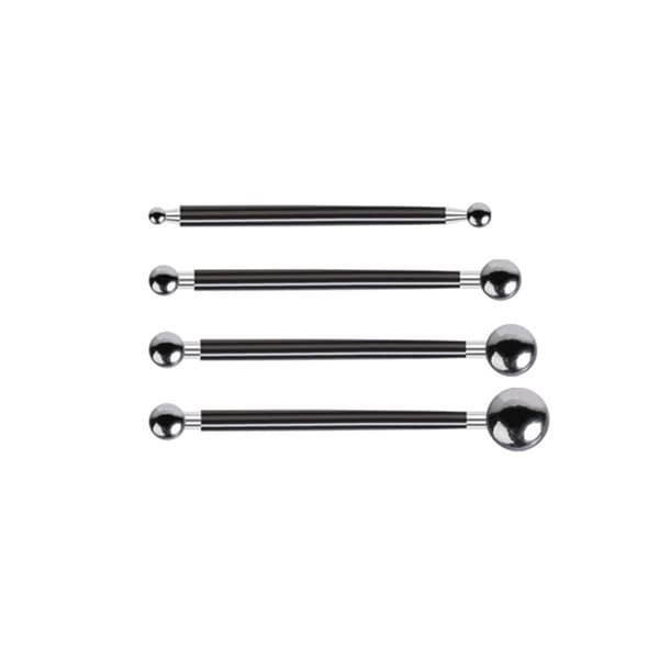 Sort Kugle Stylus Sæt - 4 Rustfrit Stål Ler Skulptur Værktøjer til Præcis Modellering
