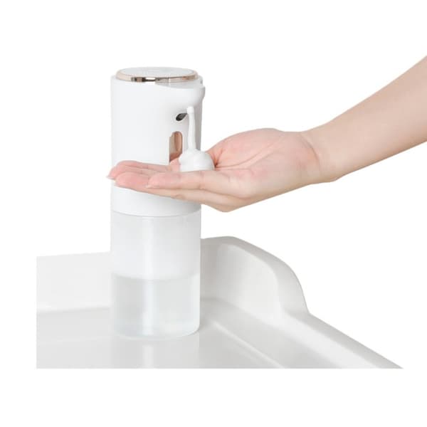 Smart Sensor Skumsæbedispenser - Berøringsfri Automatisk Håndsprit med Temperatur- og Strømdisplay White White