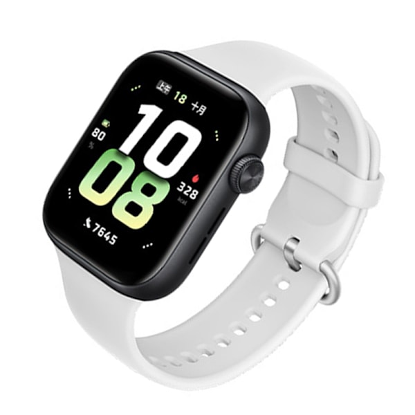 Silikonarmband med silverspänne för smartklockor Vit