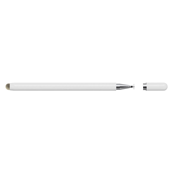 2 i 1 Universal Stylus Penna för Pekskärmar Vit