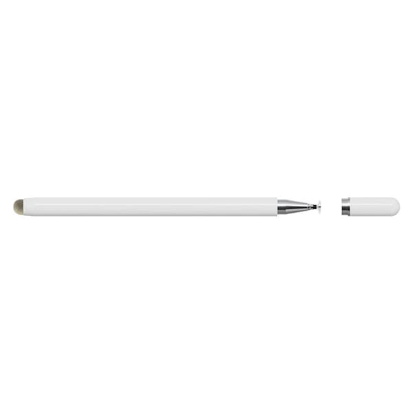 2 i 1 Universal Stylus Penna för Pekskärmar White White