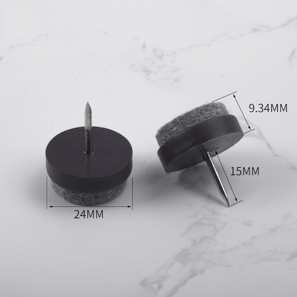 200 kpl huonekaluliukut - Ruskea 24mm, suojaa lattiasi