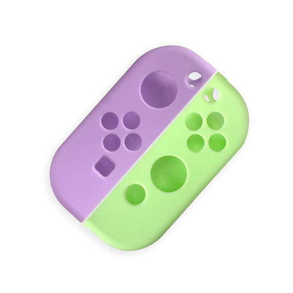 Silikonskyddsfodral för Switch Joycon Grön+lila