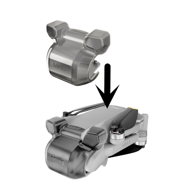 Mini 3 Gimbal Protector – Linsskydd Dammtät lock för DJI Mini 3 Drone – Transparent Svart
