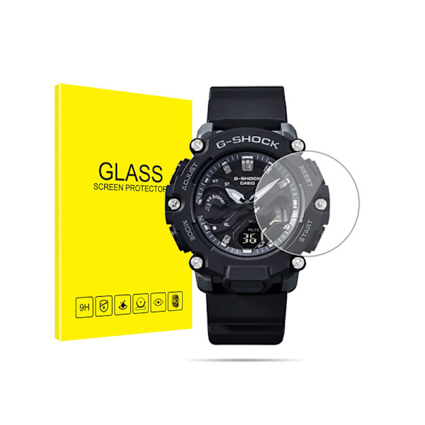 Skærmbeskytter i hærdet glas til Smartwatch (2-pack) Casio S2200