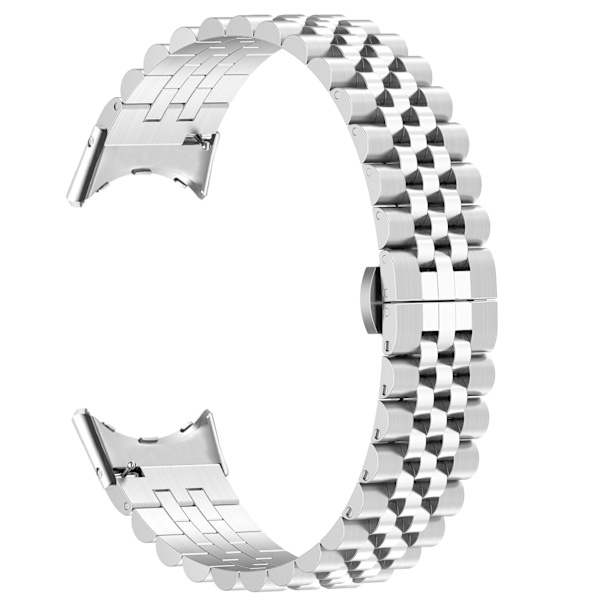 Google Pixel Watch3 45 mm rem i rustfrit stål Sølv