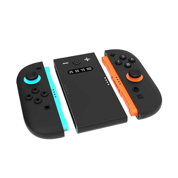 Switch2 vänster och höger handkontroll laddare kompatibelt med Switch2 handkontroller svart ABS-material