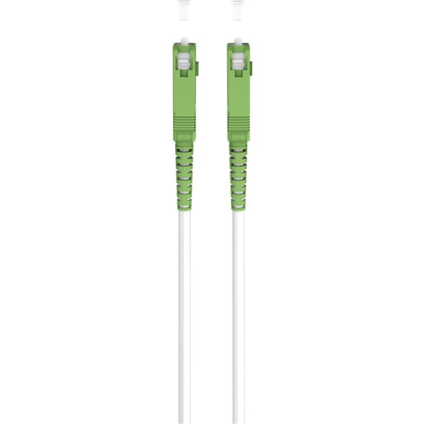 Fiberoptisk kabel (FTTH), Singlemode (OS2) White, vit (Simplex), 0,5 m