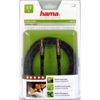 Kabel Audio Pro 3.5mm-3.5mm Svart 1.5m