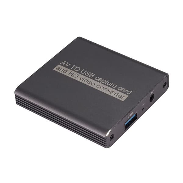 Grå USB Analog Video Capture Card - AV til HDMI Konverter
