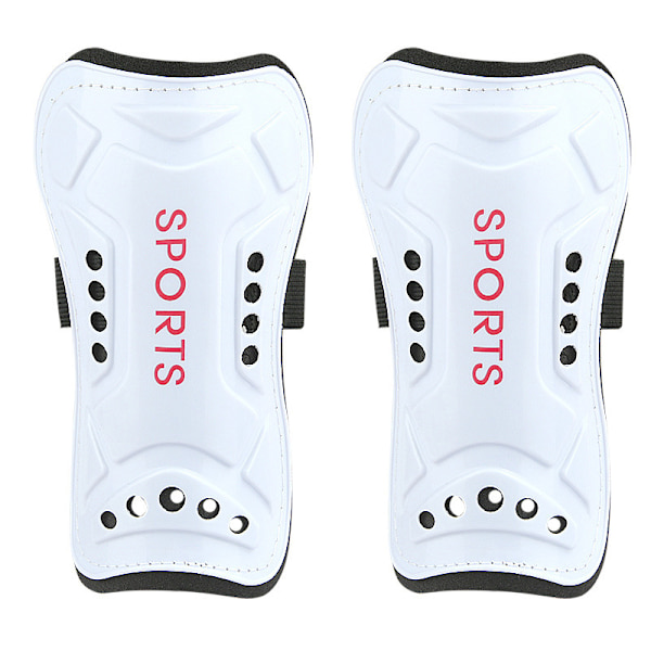 Youth Shin Guards Fodbold med rem Hvid